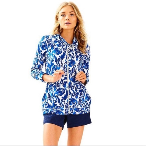 Lilly Pulitzer Sweaters - Lilly Pulitzer Angela jacket XS Blue white RARE Excellent Condition HTF Pelican